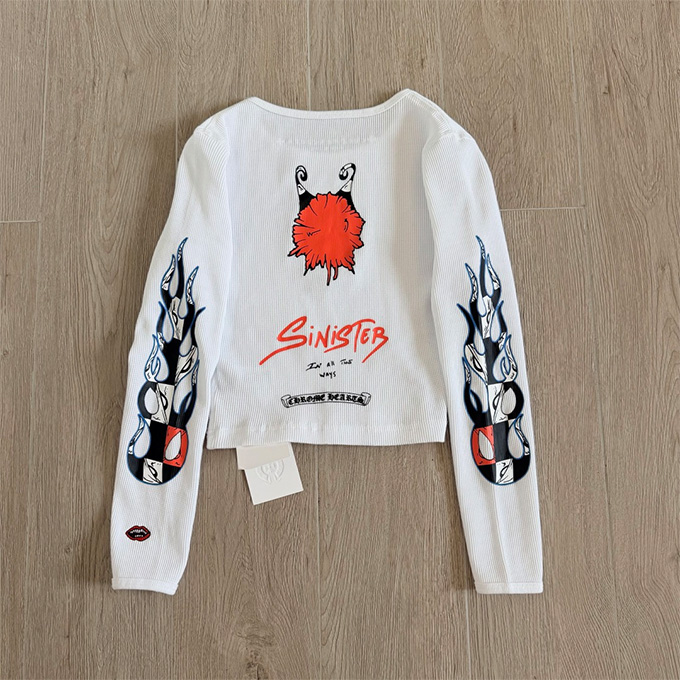 chrome hearts matty boy waffle knit longsleeve t-shirt